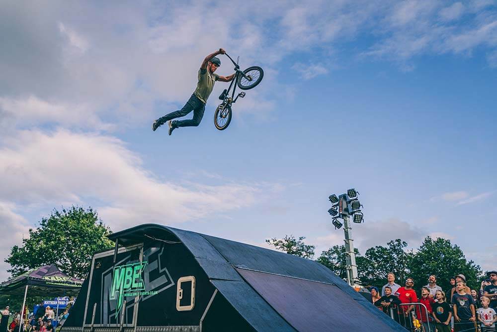 BMX stunt shows at Lakefest Music Festival UK