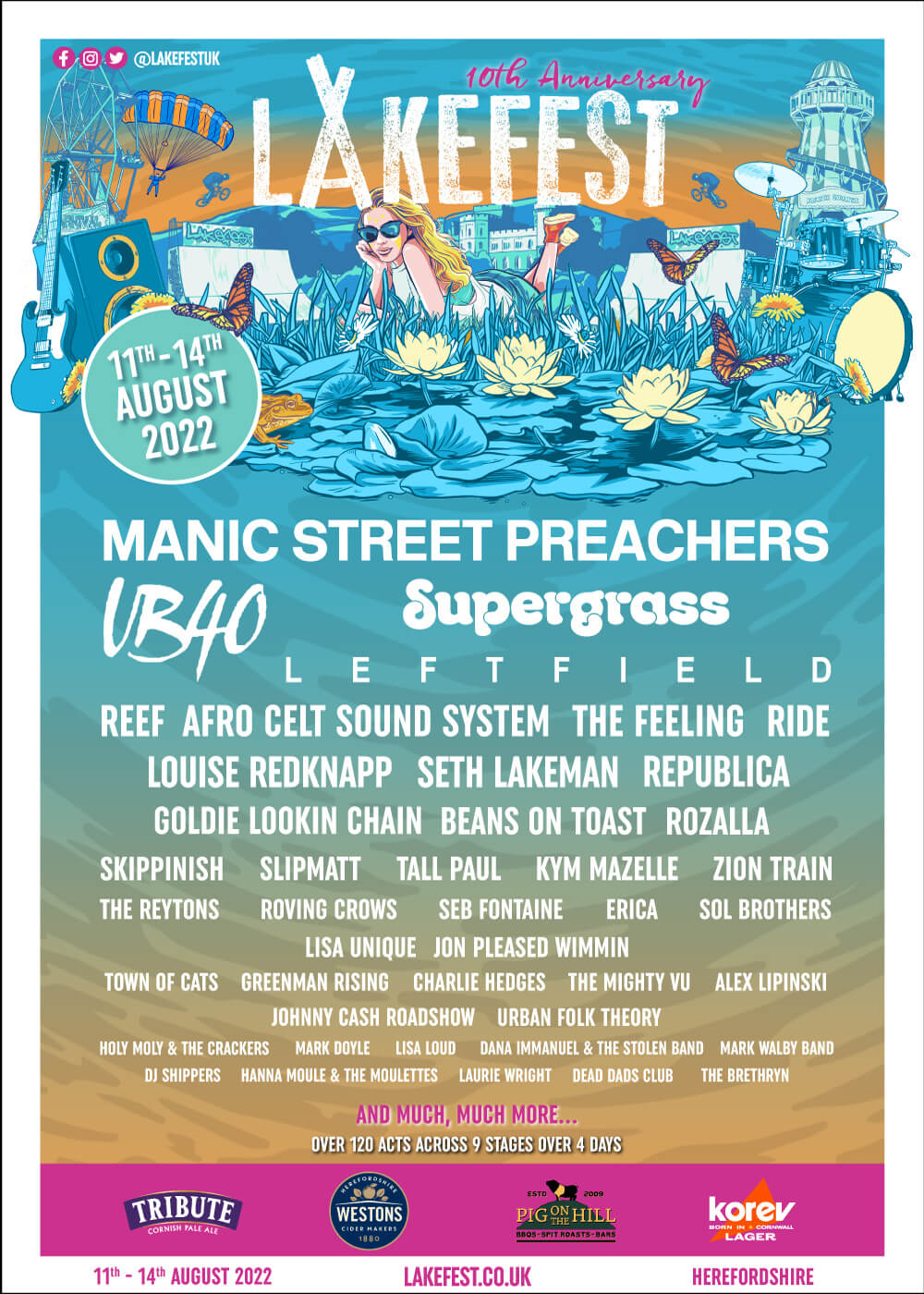 Lakefest Line up Poster 2022
