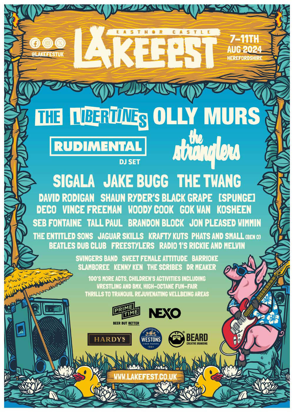 Lakefest Line up Poster 2024