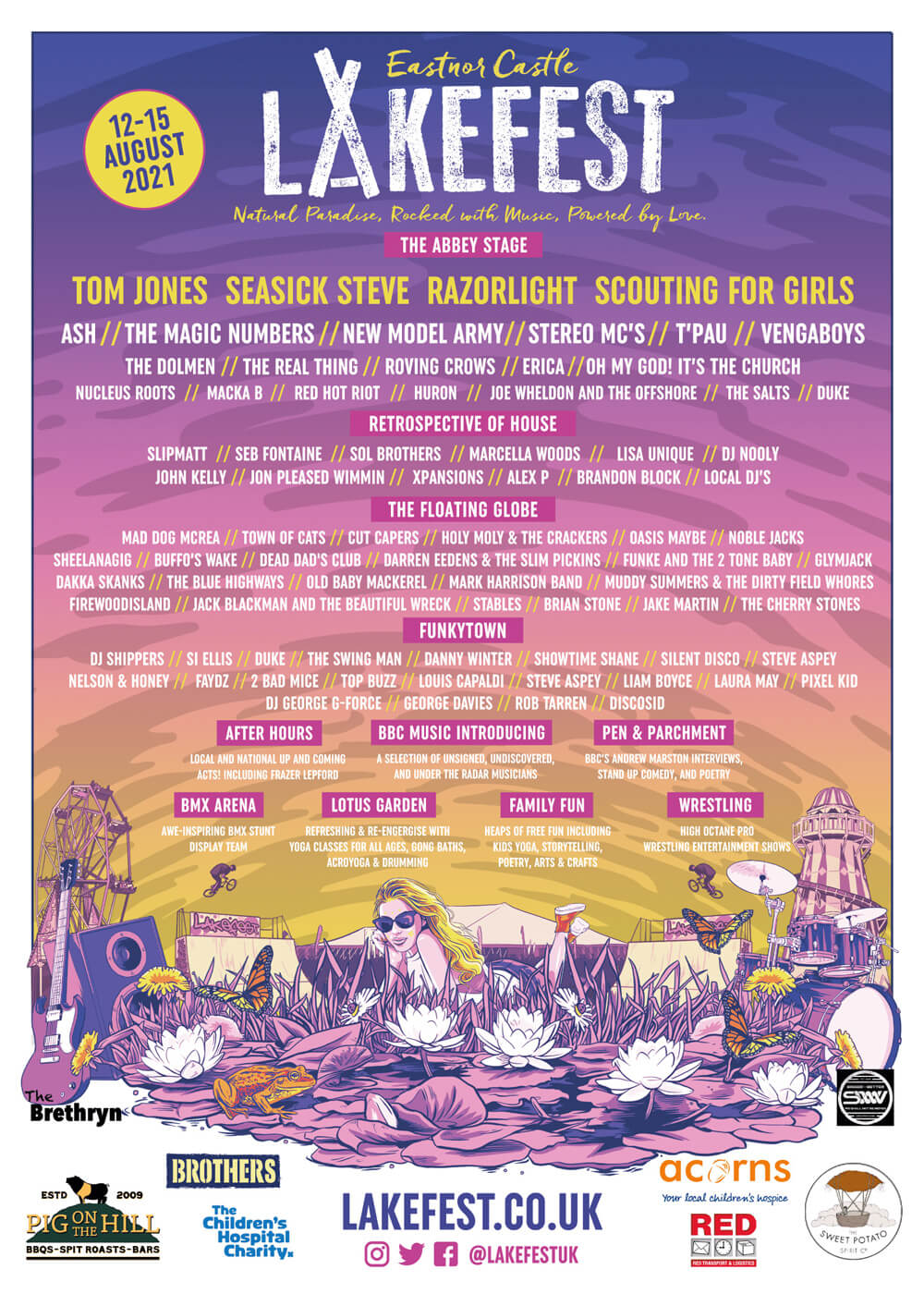 Lakefest Line up Poster 2021