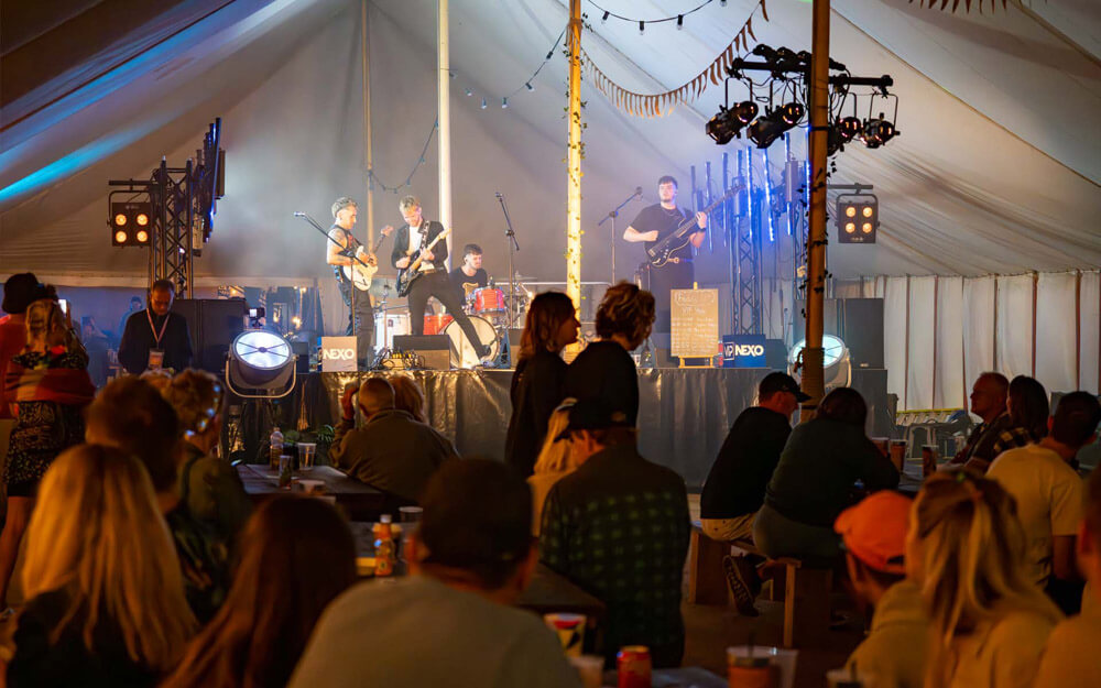 The Lakefest Family Music Festival at Eastnor VIP bar and stage