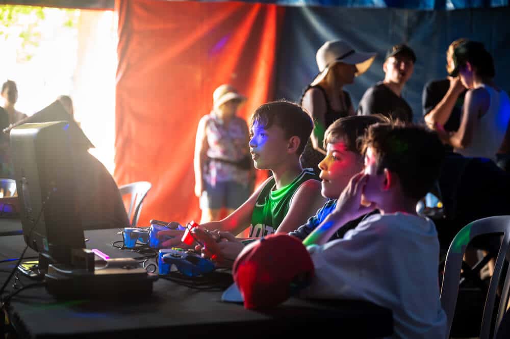 Kapow retro gaming at the Lakefest Music Festival in the UK in August