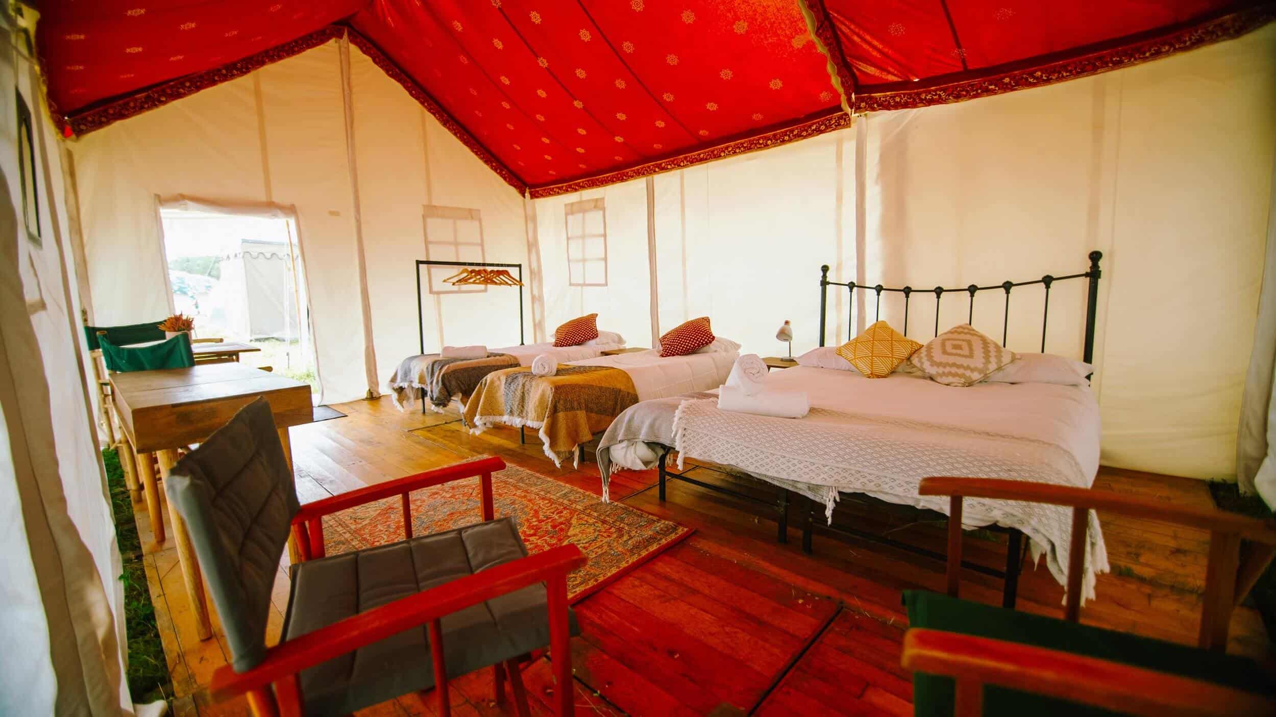 Royal Indian Shikar glamping luxury tents at Lakefest