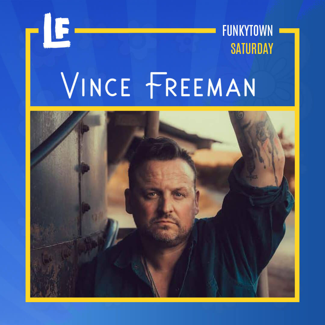 Vince Freeman playing at Lakefest 2026